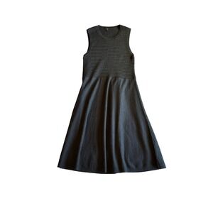 Eileen Fisher Womens 100% Wool Textured Knit Sleeveless Sweater Dress Gray S/P